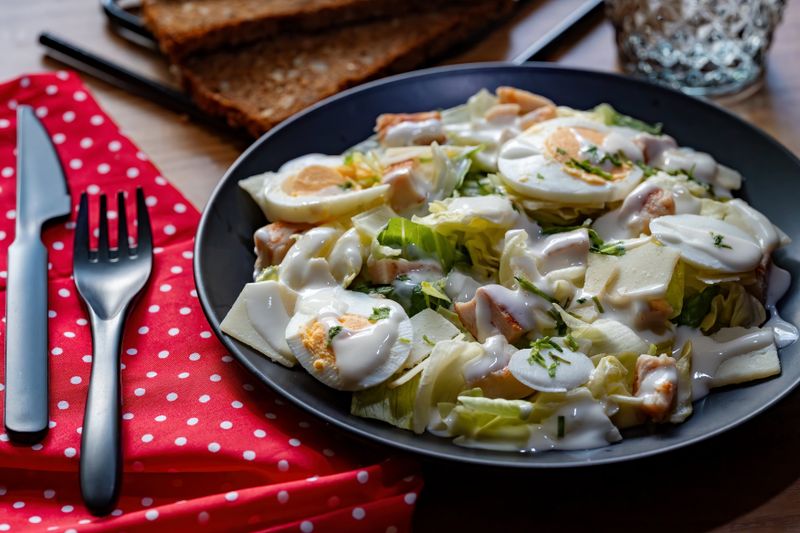 Chicken Caesar salad with grilled chicken at dions Albuquerque