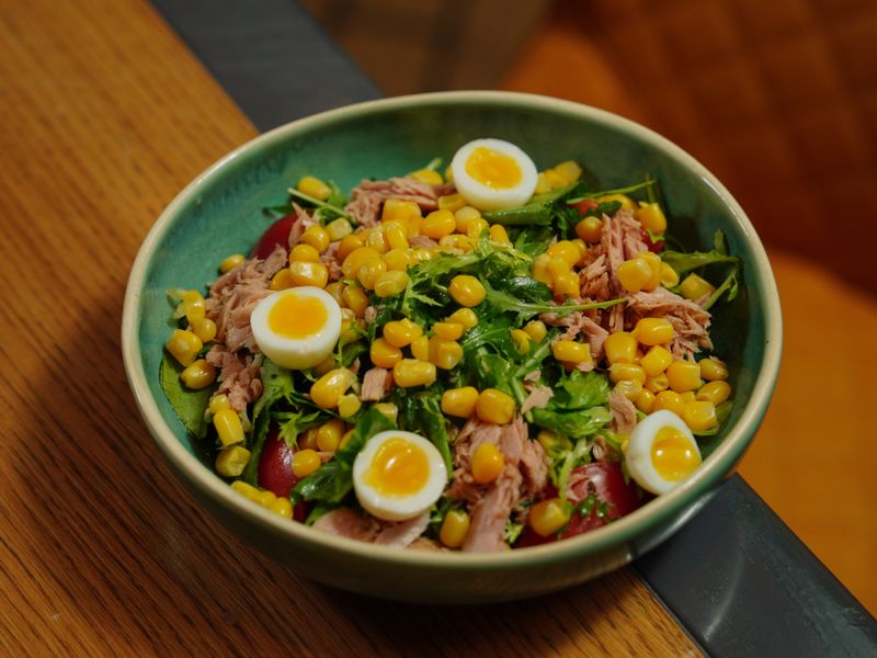 Southwest salad with black beans and corn at Dions